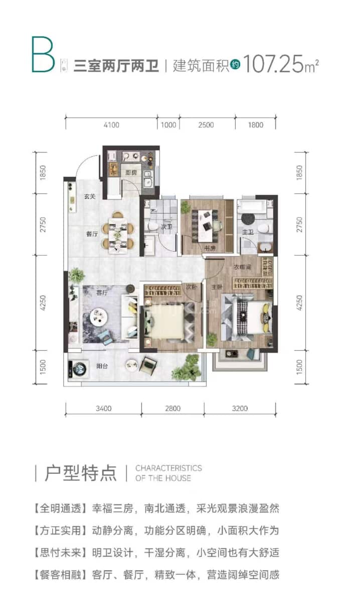 令牌未来时光--建面 107.25m²