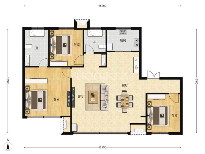 幸福林隐--建面 154m²