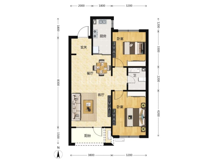 明发上河时代--建面 89.75m²