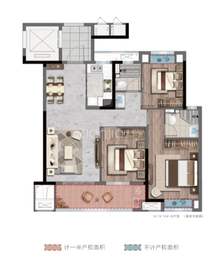 大冶中梁天誉--建面 111m²