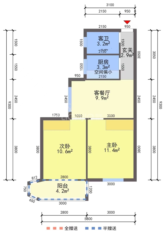 三里亭一区--建面 60m²