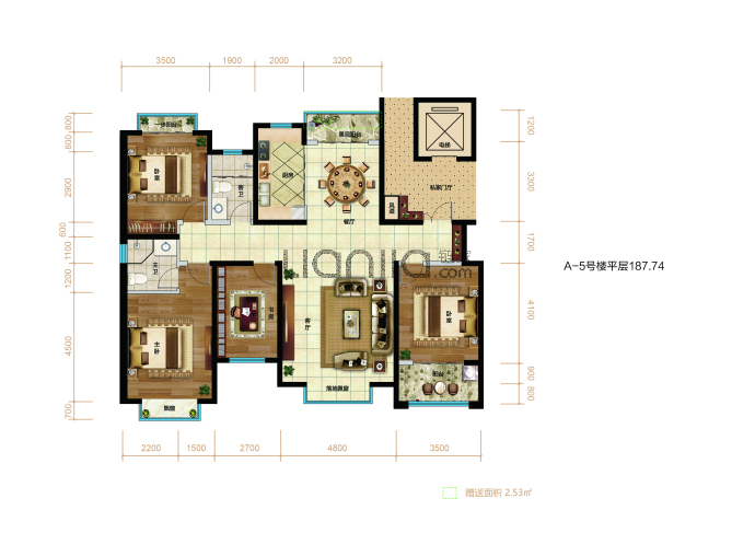 御苑尚品--建面 187.74m²