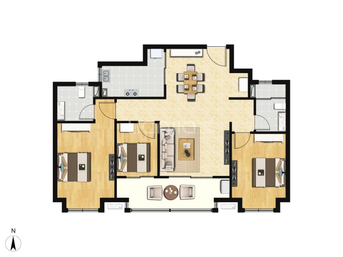 绿城晋府诚园--建面 108m²