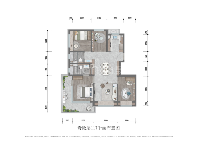 龙湖·观萃--建面 117m²