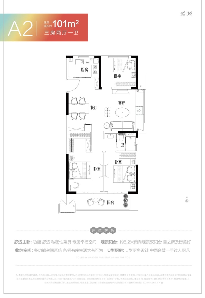 碧桂园凤凰城--建面 101m²