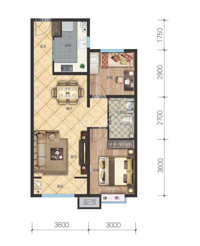 富力熙悦居--建面 91m²