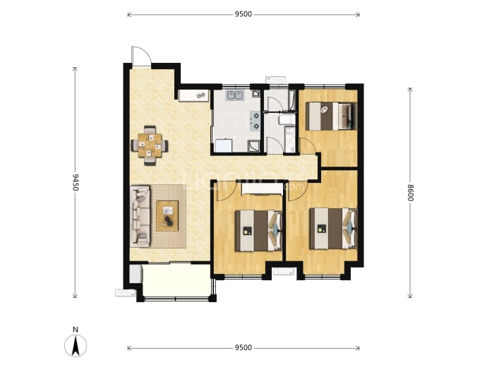 花山花锦--建面 92m²