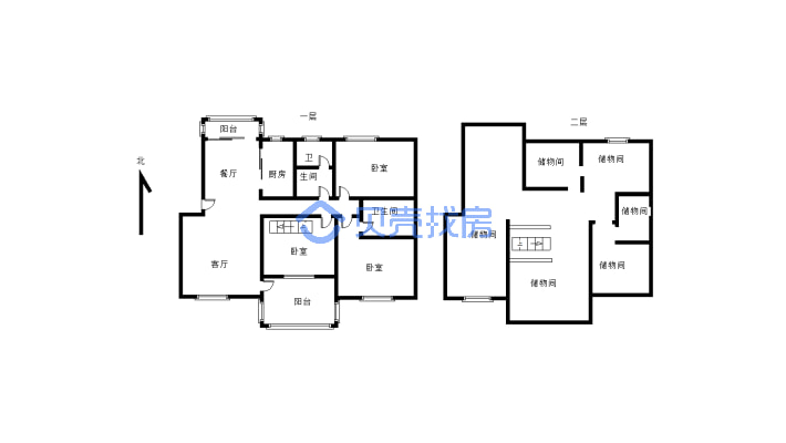 紫禁城顶层精装复式大三房便宜出售-户型图