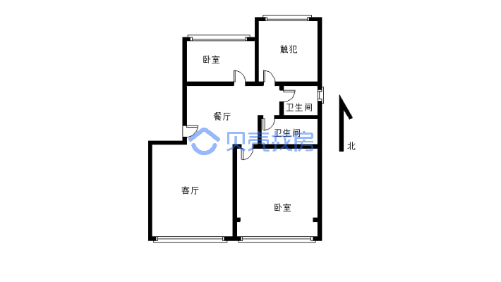 红城小区  园林路  步梯4楼  诚心出售-户型图