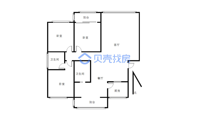 天成东坝商务小区 3室3厅 南-户型图