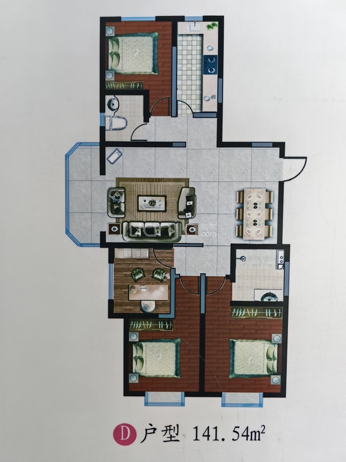 宝烨佳苑--建面 141.54m²