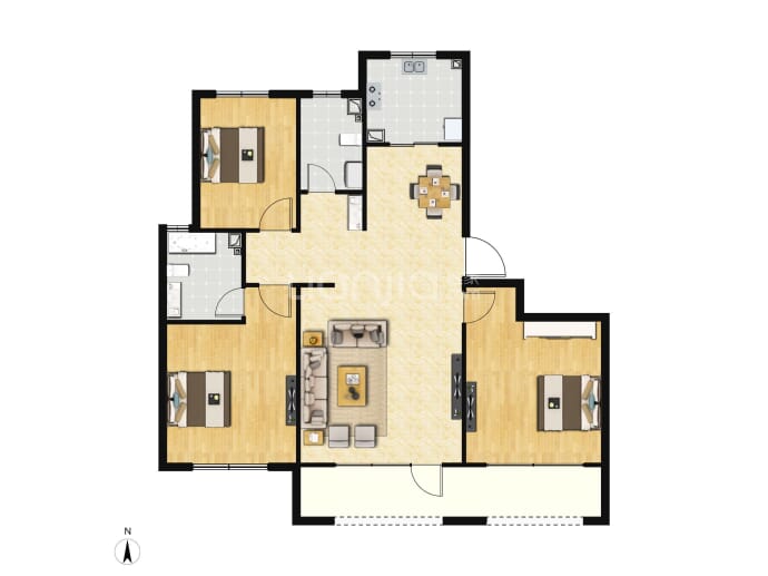 仟和湾德府--建面 137m²
