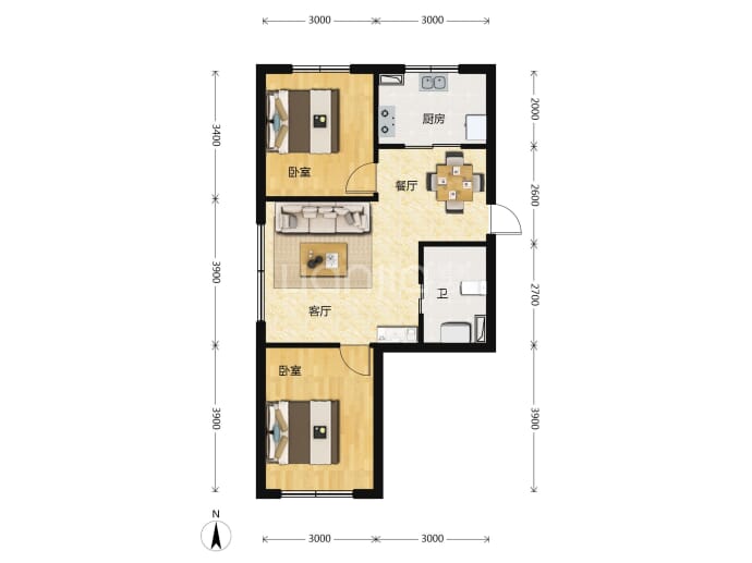 华恒·海堂府--建面 75.57m²