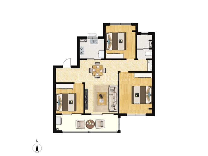 江悦兰园--建面 89m²