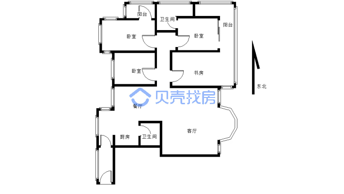 光复街 4室2厅 南-户型图