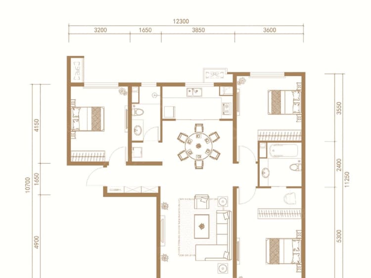【京投发展公园悦府_北京京投发展公园悦府楼盘】三居室户型图|3室2厅