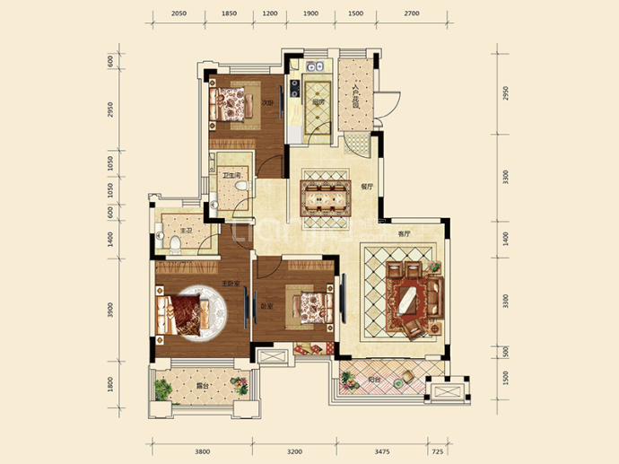 恒大净月公馆--建面 126m²