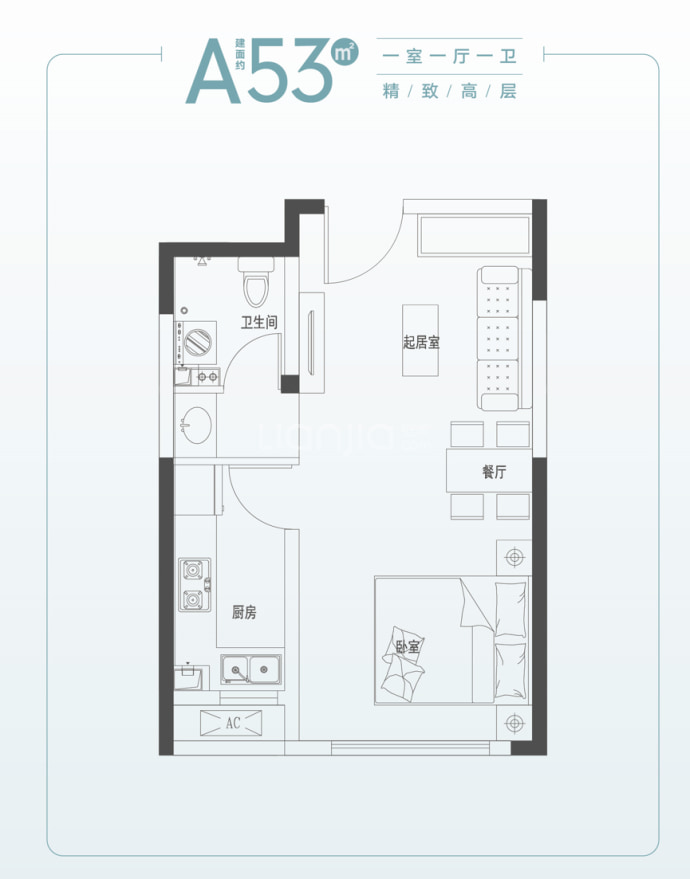 融信津南府--建面 53m²