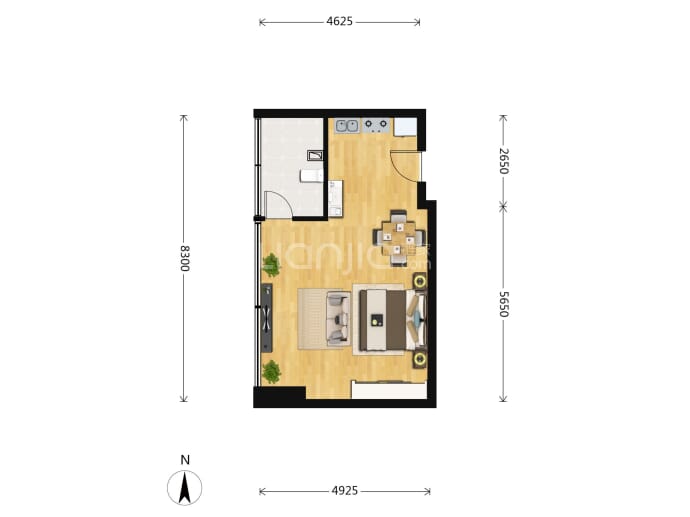 万象湾--建面 58m²