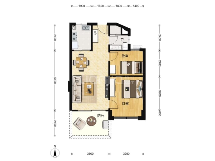 碧桂园·齐瓦颂--建面 72m²