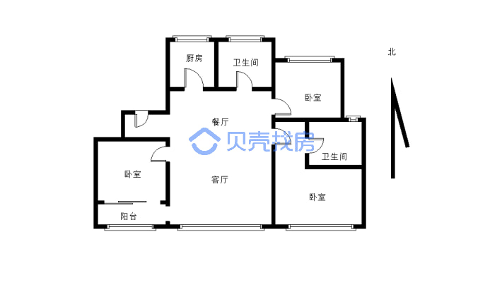 中天·悦府三期沁园 3室2厅 109.79平米-户型图