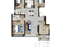 安居尚美云筑4室2厅2卫户型图