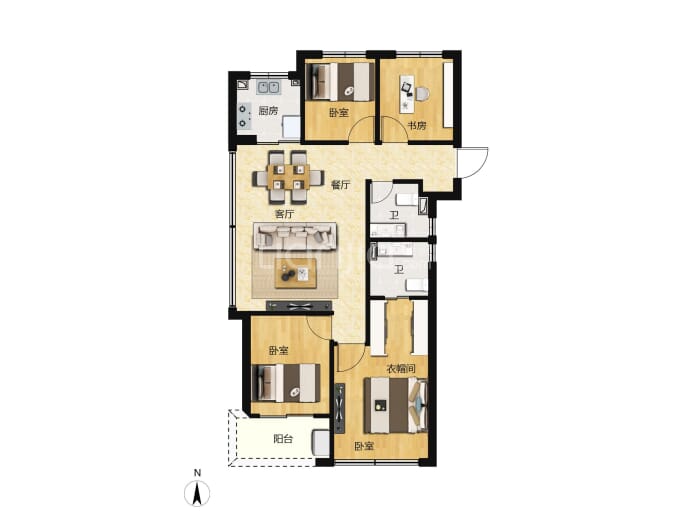 滨望雅庭--建面 117m²