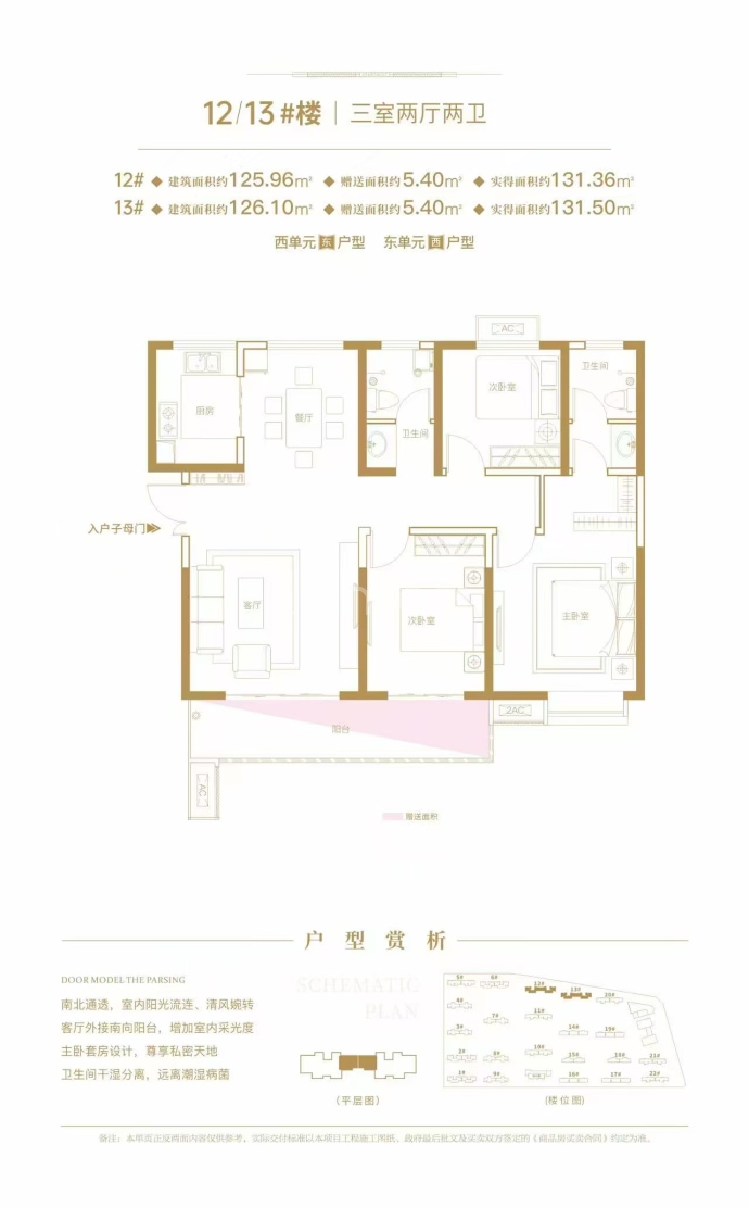 宝鸡高新大都荟--建面 125.96m²