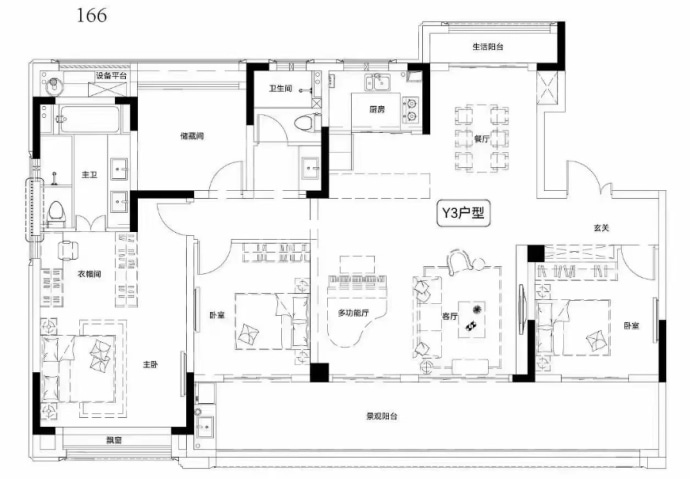 徽盐六州雅园--建面 166m²