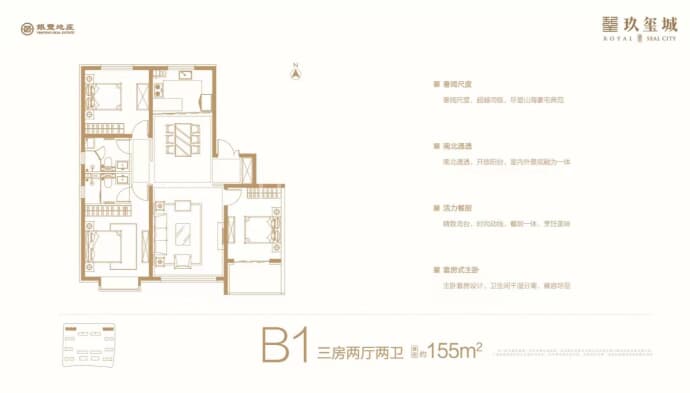 银丰·玖玺城--建面 155m²