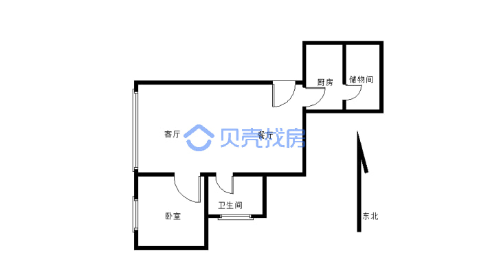 岷江新区一室一厅出售 户型方正 交通便利-户型图