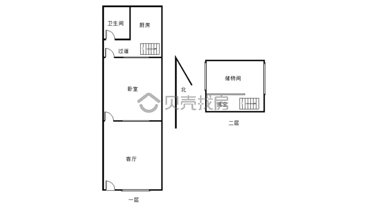 花果山脚下精品养老房出售精装一室一厅-户型图