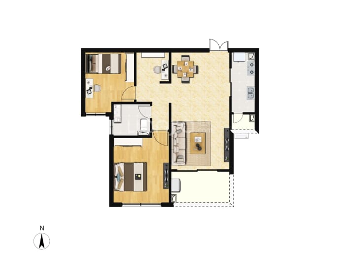 览月阁--建面 105m²