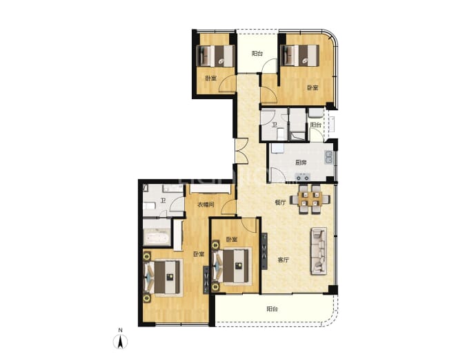 东海富汇豪庭--建面 164m²