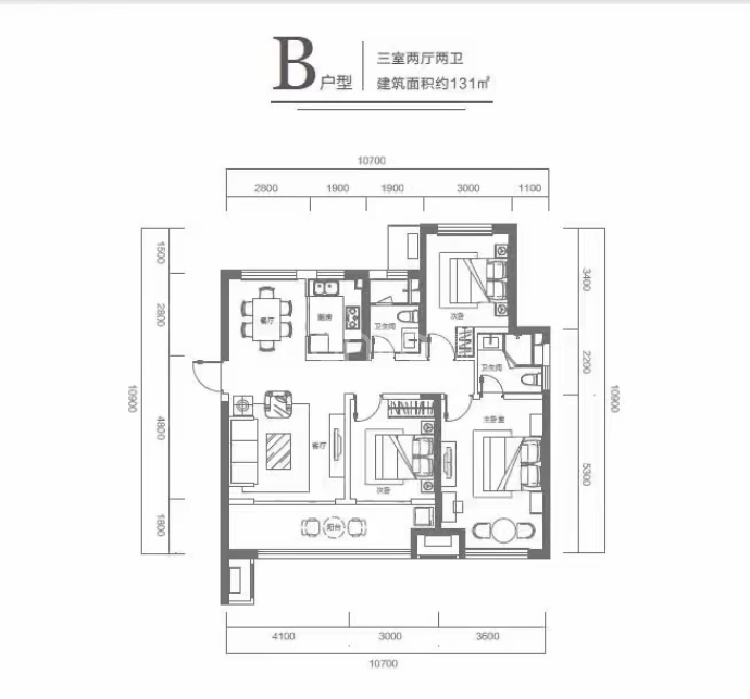 华发樱花湖--建面 131m²