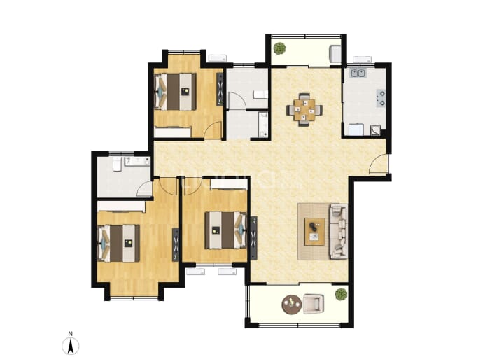 学府公园--建面 124m²