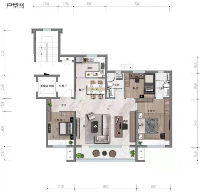 碧桂园江山云著云锦（三期）--建面 141m²