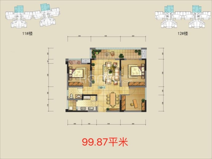 三星·融锦城--建面 99.87m²