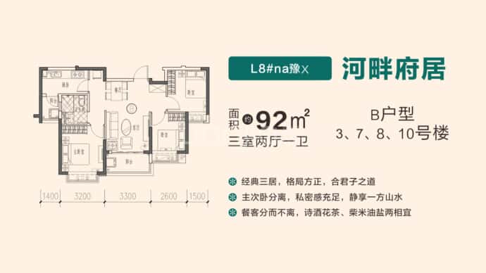 岳阳恒大华府--建面 92m²