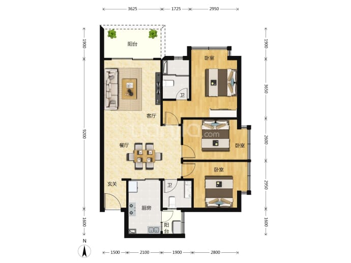 佳兆业碧海云天--建面 101m²