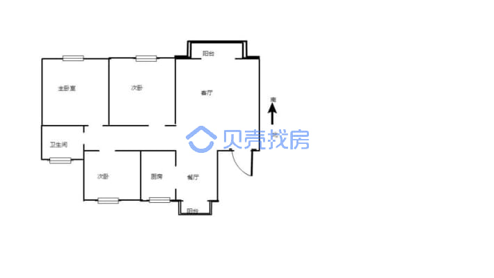 东方之珠小区  总价106万包含车库 价格可谈-户型图