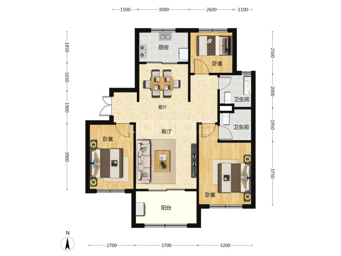 华誉云著府--建面 110m²