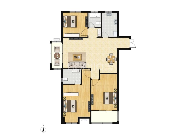 晋开四季城--建面 125.41m²
