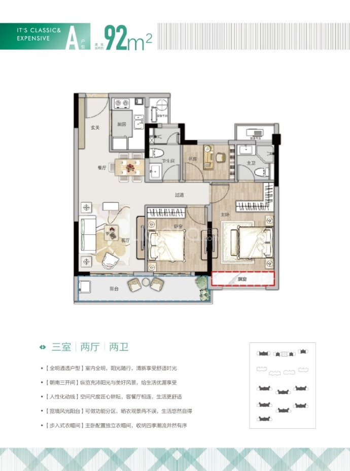 华景川融信晴芳园--建面 92m²