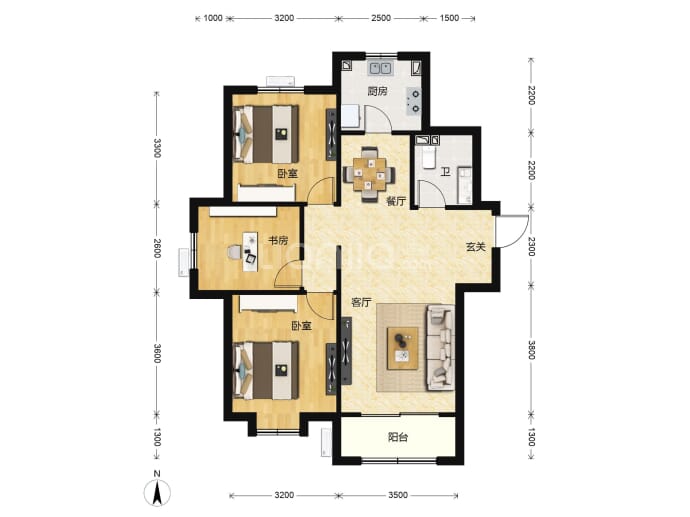 中国铁建·益书苑--建面 100m²