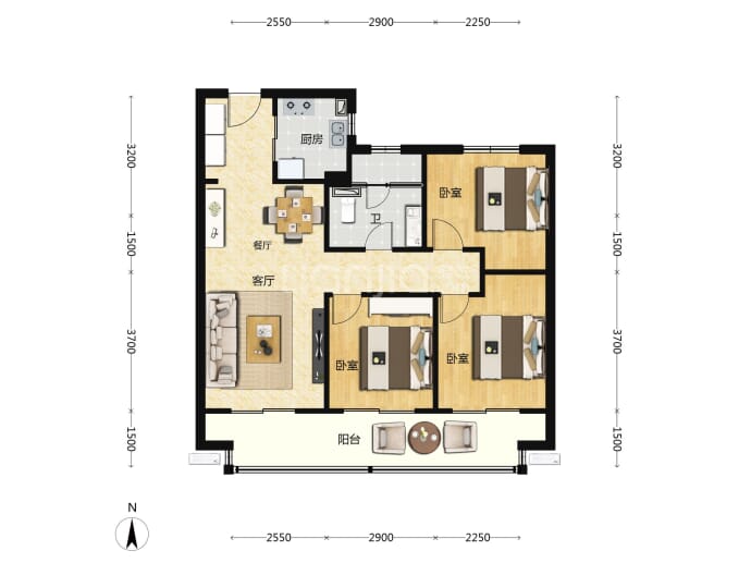松霖华府--建面 93.62m²