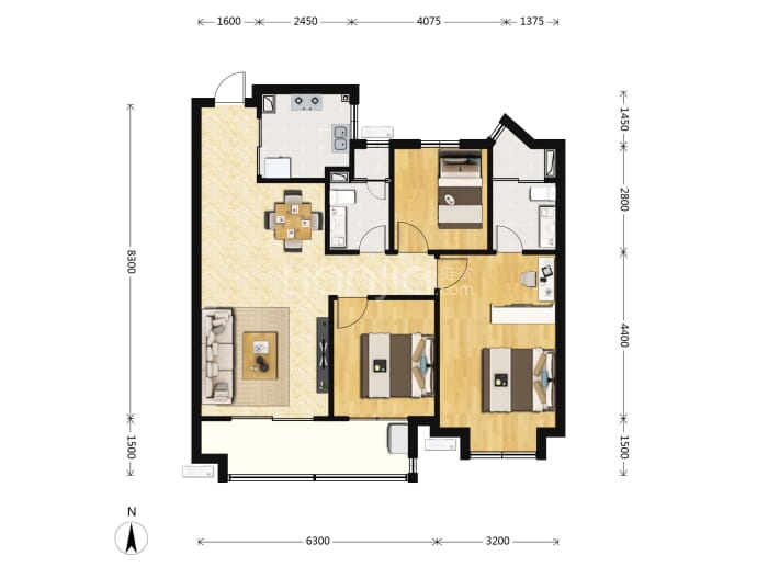 卧龙万诚府--建面 96m²