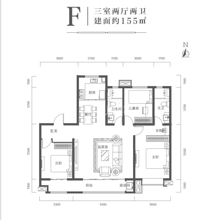 山西高速·诺德珑园--建面 155m²