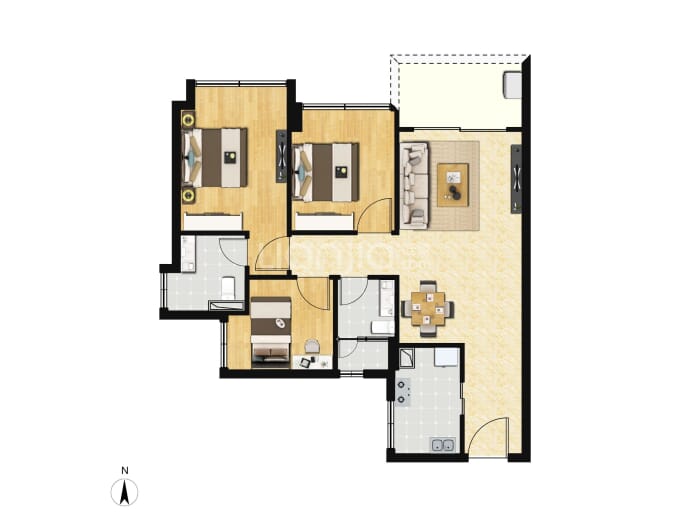 时代天韵（黄埔）--建面 88m²