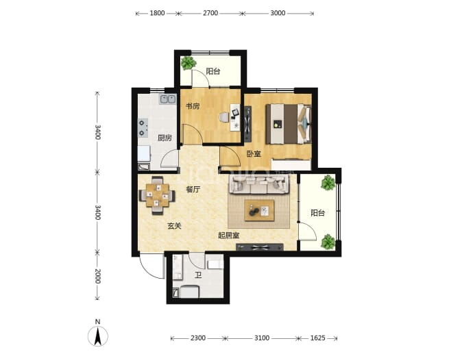 早安北京书苑--建面 83.23m²